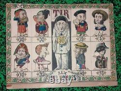 1021 Rare Jeu Ancien Vers 1860 Tir Aux Bonshommes Taille 26x34 CM Environ