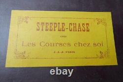 1900 Joli jeu ancien de course de chevaux Vintage Steeple Chase Boite d'origine