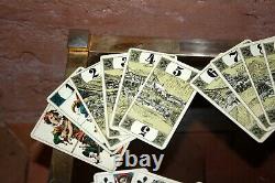 1920 J Muller ancien jeu de cartes tarot des villes villages Suisse complet