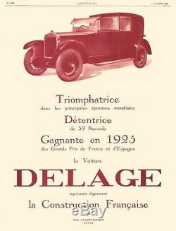 1930 JOUET ANCIEN VOITURE DELAGE DELAHAYE GRAND LUXE CHARLES ROSSIGNOL CR 38 cm