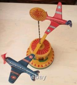 1950's Carrousel D'avions Dans Sa Boite Made In France