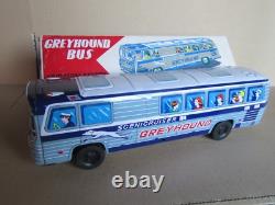 29H Vintage Kyowa Japon 49 Jouet Bus Greyhound Scenicruiser à Friction + Boite