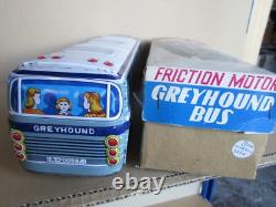 29H Vintage Kyowa Japon 49 Jouet Bus Greyhound Scenicruiser à Friction + Boite