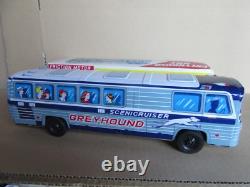 29H Vintage Kyowa Japon 49 Jouet Bus Greyhound Scenicruiser à Friction + Boite