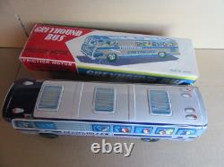 29H Vintage Kyowa Japon 49 Jouet Bus Greyhound Scenicruiser à Friction + Boite