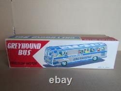 29H Vintage Kyowa Japon 49 Jouet Bus Greyhound Scenicruiser à Friction + Boite