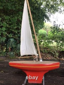2 Anciens Voiliers de bassin Tirot Ref 500 bois Bateau vintage No Borda