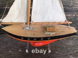 2 Anciens Voiliers de bassin Tirot Ref 500 bois Bateau vintage No Borda