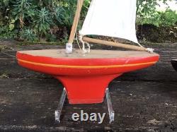 2 Anciens Voiliers de bassin Tirot Ref 500 bois Bateau vintage No Borda