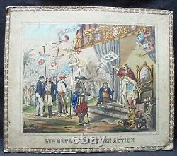 3 Puzzles anciens Les Départements en Action Matenet Bussière, vers 1880