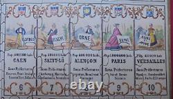 3 Puzzles anciens Les Départements en Action Matenet Bussière, vers 1880