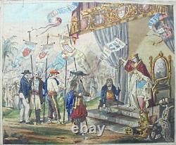 3 Puzzles anciens Les Départements en Action Matenet Bussière, vers 1880