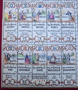 3 Puzzles anciens Les Départements en Action Matenet Bussière, vers 1880