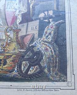 3 Puzzles anciens Les Départements en Action Matenet Bussière, vers 1880