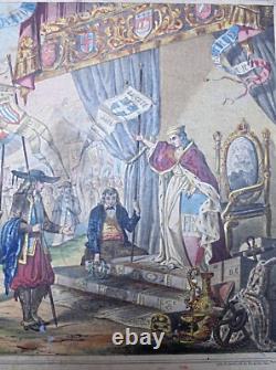 3 Puzzles anciens Les Départements en Action Matenet Bussière, vers 1880