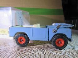 418Y Rare Tri-Ang England Land Rover 86 Bleu L 38 cm Tôle + Boite JR Parker