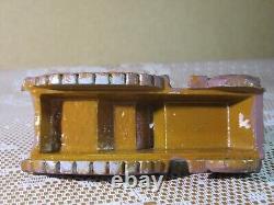 594X Rare Rhodanienne du Jouet Half Track WWII Aluminium Peint Marron L 8.6 cm