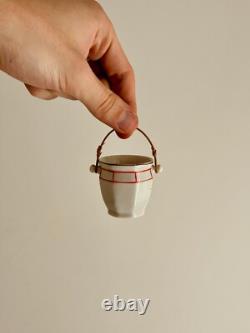 6 Pièces pour toilette de poupée en porcelaine, dinette ancienne