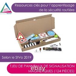 AKTIV lernen Ensemble de Panneaux de signalisation étendus, 124 pièces magné