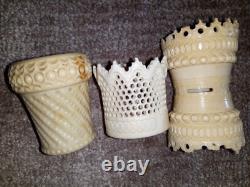 ANCIENNES PIECES DE JEU SCULTEES EN OS DE BOVIN XIXème DIEPPE