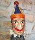 Ancienne Grand Marionnette Punch Punch Wooden Carved Hand Puppet Head 20cm