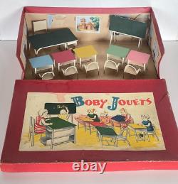 ANCIEN JOUET ECOLE SALLE DE CLASSE MOBILIER STYLE INDUSTRIEL 1960's