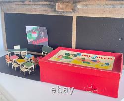 ANCIEN JOUET ECOLE SALLE DE CLASSE MOBILIER STYLE INDUSTRIEL 1960's