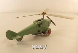 AR France n° 50 Autogyre vert amande en métal hélicoptère moteur rare 11 cm