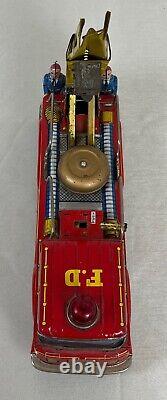 Ancien 1950 jeux, jouet Koyku shokai Japon camion de pompier K-119