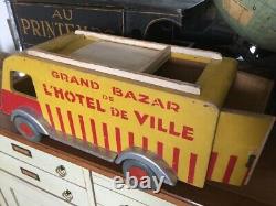 Ancien Camion Jouet Bois Grand Bazar De L'hôtel De Ville