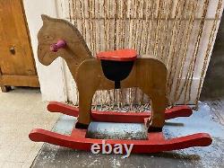 Ancien Cheval Bascule En Bois Annees 60 Jouet Ancien Pour Enfants Ou Decoration