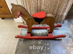 Ancien Cheval Bascule En Bois Annees 60 Jouet Ancien Pour Enfants Ou Decoration