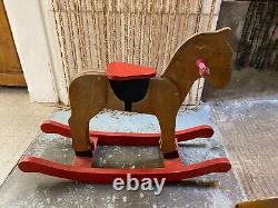 Ancien Cheval Bascule En Bois Annees 60 Jouet Ancien Pour Enfants Ou Decoration