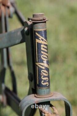 Ancien Cyclorameur Autogoss vert Jouet en tole vers 1950