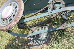 Ancien Cyclorameur Autogoss vert Jouet en tole vers 1950