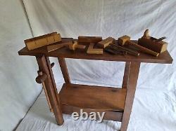 Ancien Etabli En Bois Outil Jouet enfant Déco Vintage