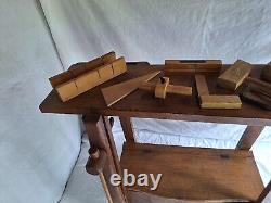 Ancien Etabli En Bois Outil Jouet enfant Déco Vintage