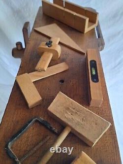 Ancien Etabli En Bois Outil Jouet enfant Déco Vintage