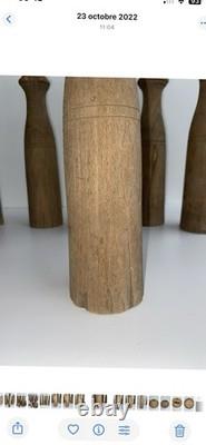 Ancien Grand Jeu de 8 Quilles en Bois de Bistrot, Café