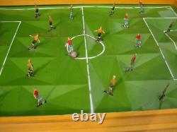 Ancien Jeu Babby Foot de table Vintage TECHNI-FOOT en Bois & Métal 90 cm