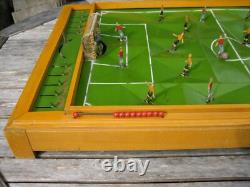 Ancien Jeu Babby Foot de table Vintage TECHNI-FOOT en Bois & Métal 90 cm