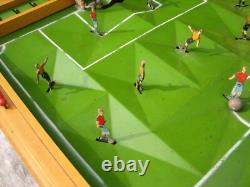 Ancien Jeu Babby Foot de table Vintage TECHNI-FOOT en Bois & Métal 90 cm