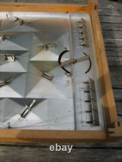 Ancien Jeu Babby Foot de table Vintage TECHNI-FOOT en Bois & Métal 90 cm