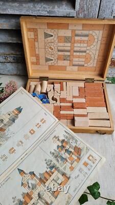 Ancien Jeu De Construction En Pierre 1900 Le Castor F&b Paris