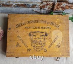 Ancien Jeu De Construction En Pierre 1900 Le Castor F&b Paris