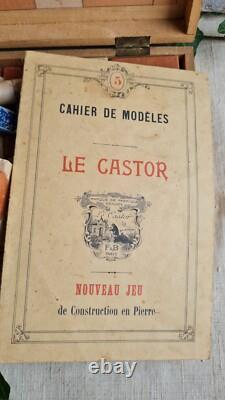Ancien Jeu De Construction En Pierre 1900 Le Castor F&b Paris