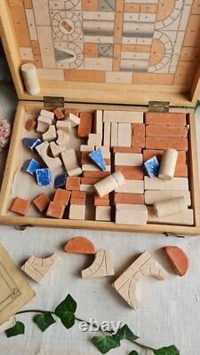 Ancien Jeu De Construction En Pierre 1900 Le Castor F&b Paris
