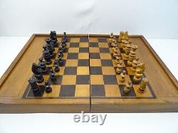 Ancien Jeu Echec Et Jacquet Trictrac Backgammon Coffret Bois Old Chess Game
