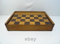 Ancien Jeu Echec Et Jacquet Trictrac Backgammon Coffret Bois Old Chess Game
