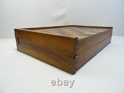 Ancien Jeu Echec Et Jacquet Trictrac Backgammon Coffret Bois Old Chess Game